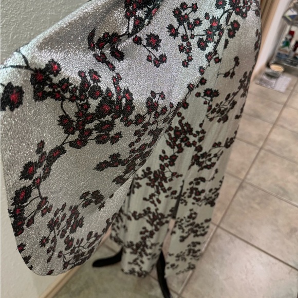 Paco Rabanne Floral Metallic Jerssey Maxi Dress Women's Size 38 US 6 EUC - Picture 12 of 15